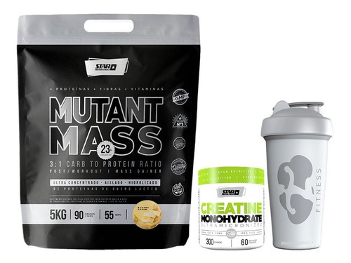 Mutant Mass 5 Kg + Creatina 300gr + Vaso - Star Nutrition