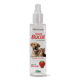 Spray Bucal Pet Clean Morango 120 Ml Para Cães E Gatos