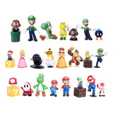 23 Figuras Super Mario Bros, Figuras Juguetes Bowser, Toad