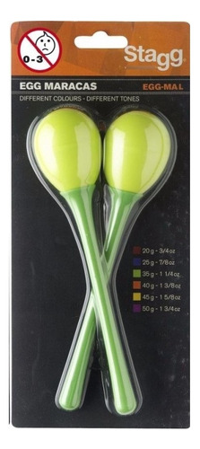 Stagg Segml Shaker Maracas Mango Largo Color Verde