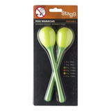 Stagg Segml Shaker Maracas Mango Largo Color Verde