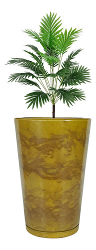 Vaso Planta Grande Decor Coluna Lisa Com Prato Polietileno