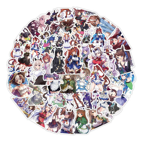 Waifu Anime Conejita Sexy 50 Stickers Vinil Pvc Vs Agua