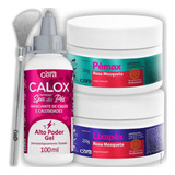 Kit Spa Dos Pés Calox Gel Com Lixapéx E Pémax + Bisturi 222