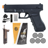 Pistola Airsoft Elétrica Glock Cm30 6mm Kit Premium Rajada