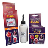Kit Slug Massa 200gr + Sangue Artificial120ml + Látex 100ml