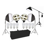 Kit De Iluminação 495w Eros Newbom Video Softbox 50x70 Nf