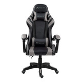 Silla Gamer Xtrike Me Escritorio Ergonomica Reclinable Color Negro/gris Material Del Tapizado Cuero Sintético