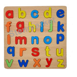 Juego Madera Letras Números Didáctico Niños Abecedario 