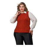 Colete Feminino Plus Size Modal Quentinho Grosso Lindo Chic