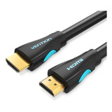 Cable Vention Hdmi 2.0 Certificado Ultra Hd 4k 60hz - 5 Metros - Blindado Reforzado - 100% Cobre - 18 Gbps Hdr Hdcp Arc - Pc Gamer - Aaobj