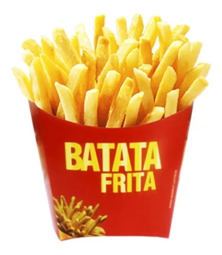 Caixa Embalagem Batata Frita Grande 500 Unidades Cor Vermelho Batata Frita