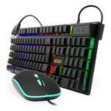 Kit Teclado E Mouse Gamer Com Rgb  Profissional  Ultimas Uni