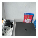 Playstation 4 Slim - Usado Com 2 Controles E Caixa