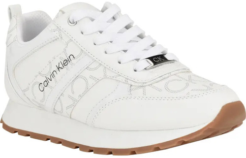 Tenis Mujer Calvin Klein Carlla Sneakers Casuales Moda Blanc