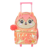 Mochila De Rodinha Pacific Pack Me Fox Coral