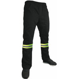 Kit 30 Calça Brim Preta Pesado Uniforme C/ Faixa Refletiva