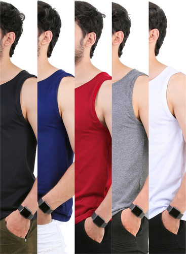 Kit 5 Camiseta Regata Masculina Atacado Blusa Camisa