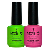 Kit X2 Esmaltes Meline Semipermanente A Eleccion Top Color