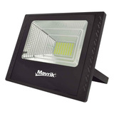 Reflector Led Panel Solar Recargable Exterior 30w Mavrik Color De La Carcasa Negro Color De La Luz Fria