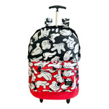 Mochila Juvenil Escolar Estampada Mickey Mouse Rodinhas G