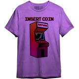 Insert Coin Maquinita Retro Arcade Playera Rott Wear