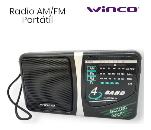 Radio Am/fm 4 Bandas Winco En Perfecto Estado. Como Nueva!