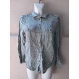 Blusa Musgo Oscuro American Eagle Talla Xs De Mujer (55)-t37