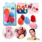 Set X5 Esponjas Mini Blender Maquillaje Base Liquido 