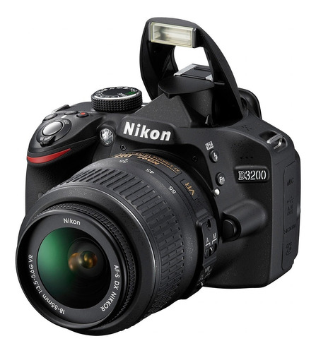  Nikon Kit D3200 + Lente 18-55mm Vr Dslr Color  Negro