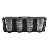 Set De 4 Vasos Glasso Co - Lugares Chile Collection - 475ml