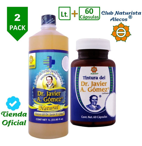 Paquete - Tintura Del Dr J. A. G. Alecos®- 1 L + Fco 60 Cáps