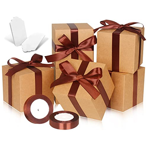 Pack De 100 Cajas De Regalo Pequeñas, 4x4x4 Pulgadas, ...