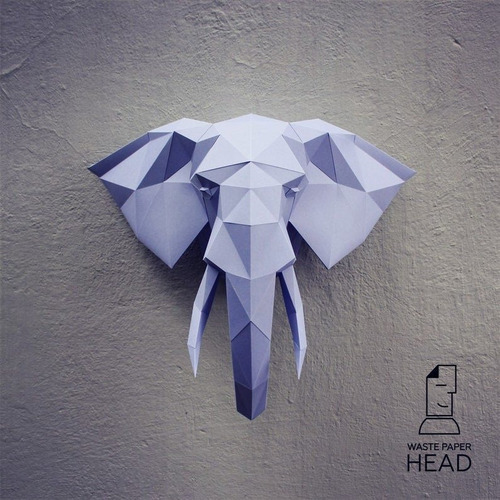 Cabeza Elefante Papercraft