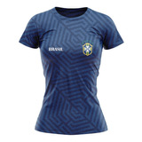 Camisa Dry Fit Brasil Feminina Copa Do Mundo