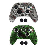 Capa Protetora Controle Xbox Serie S X Lobo + Par Grip