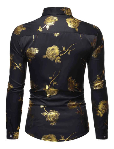 Playera Para Hombre, Modelo Nightclub, Color Dorado Brillan