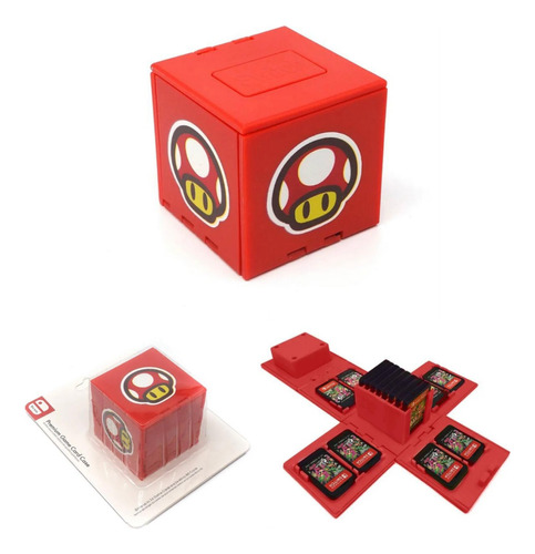 Porta Juegos Cubo Diseño Toad (16 Espacios) Nintendo Switch