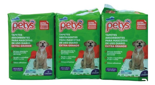 36 Tapetes Petys Extra Grandes Absorbentes Kit Aseo Perros