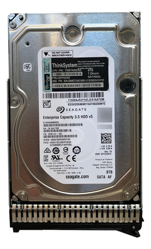 Hd Lenovo 8tb 7.2k 3,5 Sata 6gb 00yk042 7xb7a00053 (com Gaveta) @