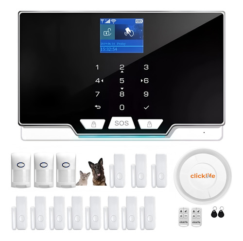 Alarma Casa Negocio Gsm Wifi Inalambrica Vecinal Kit 14  Cel