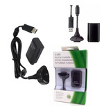 10 Kit Carregador E Bateria Pra Controle Xbox360 48000mah 