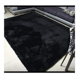 2 X 2,30 Carpeta  Alfombras Nórdicas Pelo Alto Negra 
