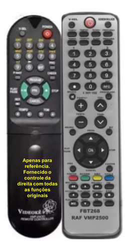 Controle Remoto I-videoke Raf Vmp-2500 / Vmp2500 Fbt268