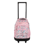 Mochila Carrito Nena Con Ruedas Grande 50x32 Unicornio Rosa