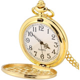 Relojes De Bolsillo Reloj Antiguo De Cuarzo Dorado Collar