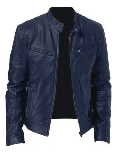 Chaqueta Cuero Sintético Hombre Con Blazer Primavera Y Otoño