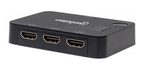 Switch De Video Manhattan 20752 Hdmi 3 Puertos Negro