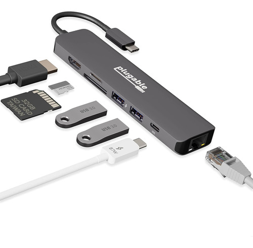 Adaptador Multipuerto De Concentrador Usb C 7 En 1 Enchufabl