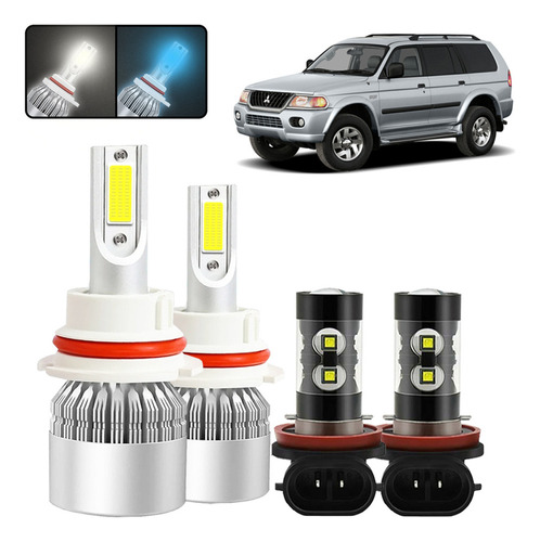 Kit Focos Led 9007 H11 Para Mitsubishi Montero Sport 2000-04